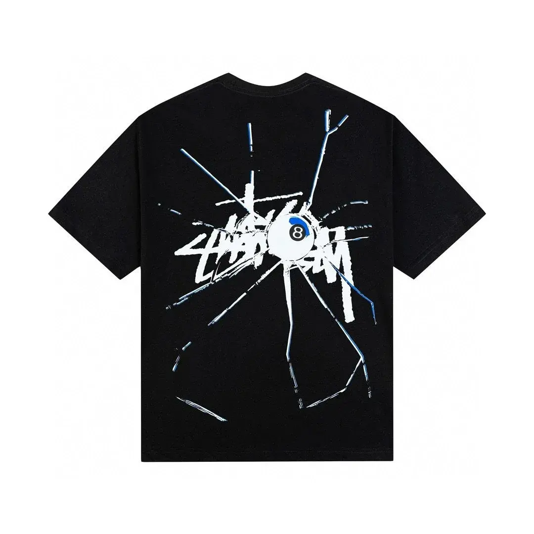 Stüssy 8 Ball Shattered T-Shirt Black