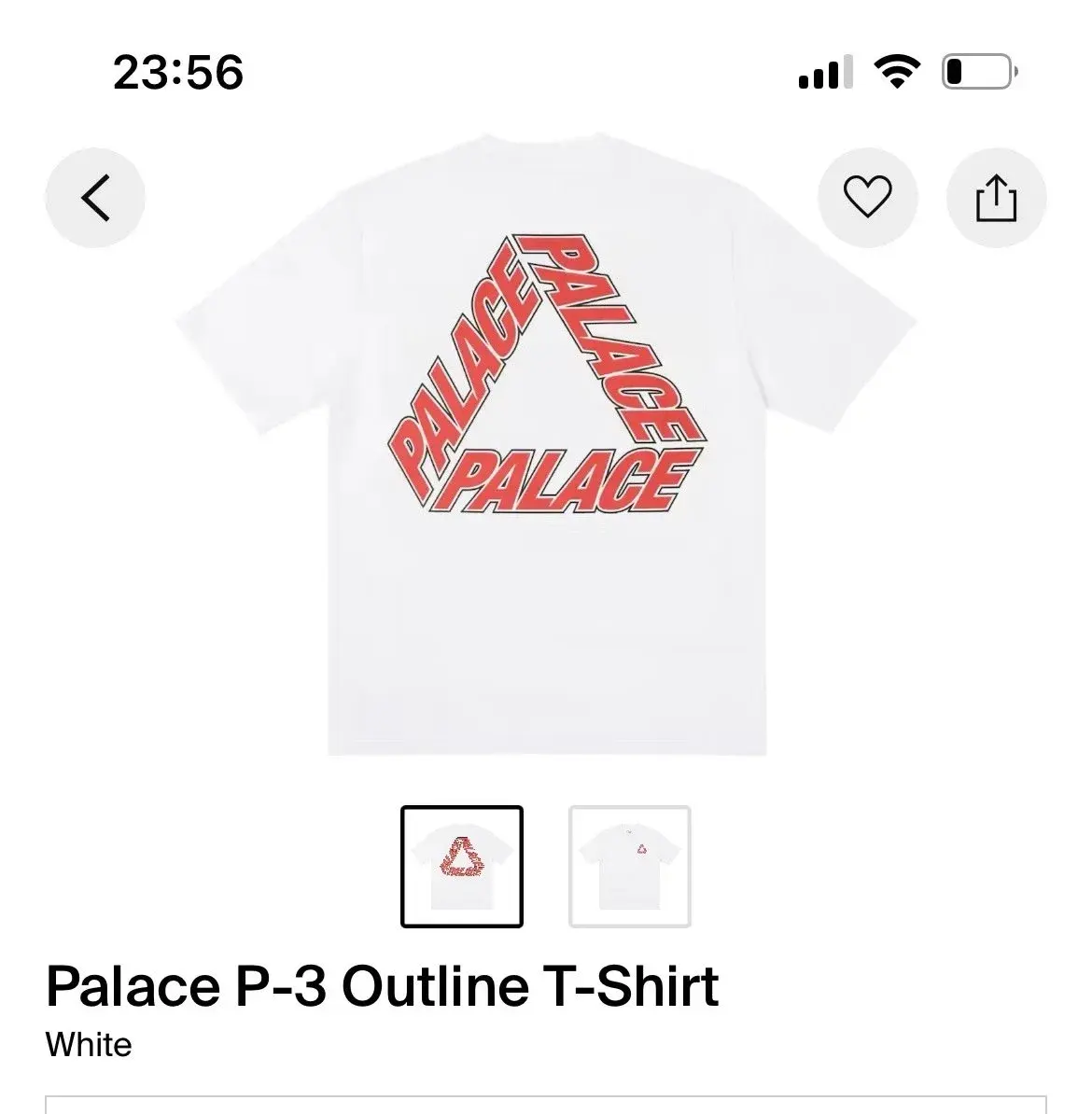 Palace P-3 Outline T-Shirt White