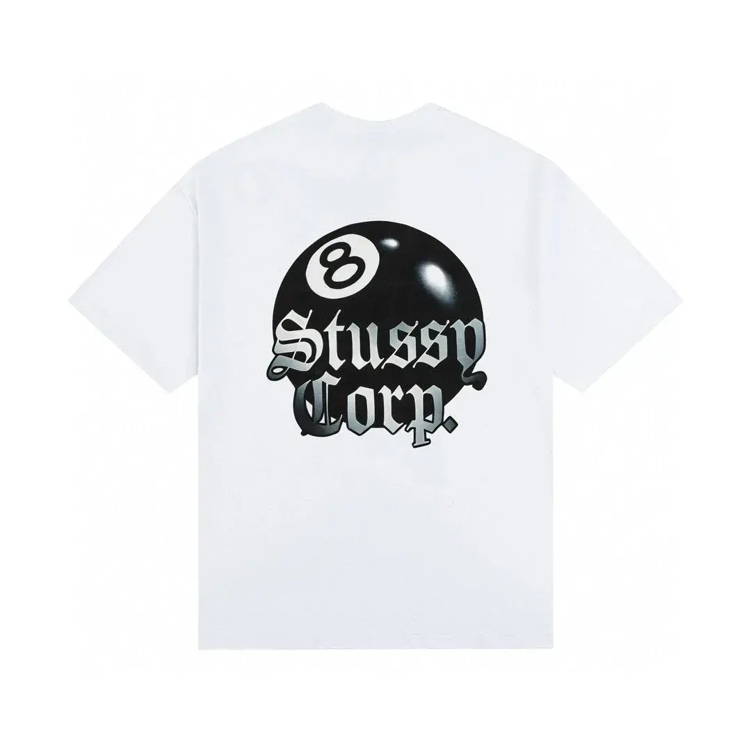 Stussy 8 Ball Corp White Tee