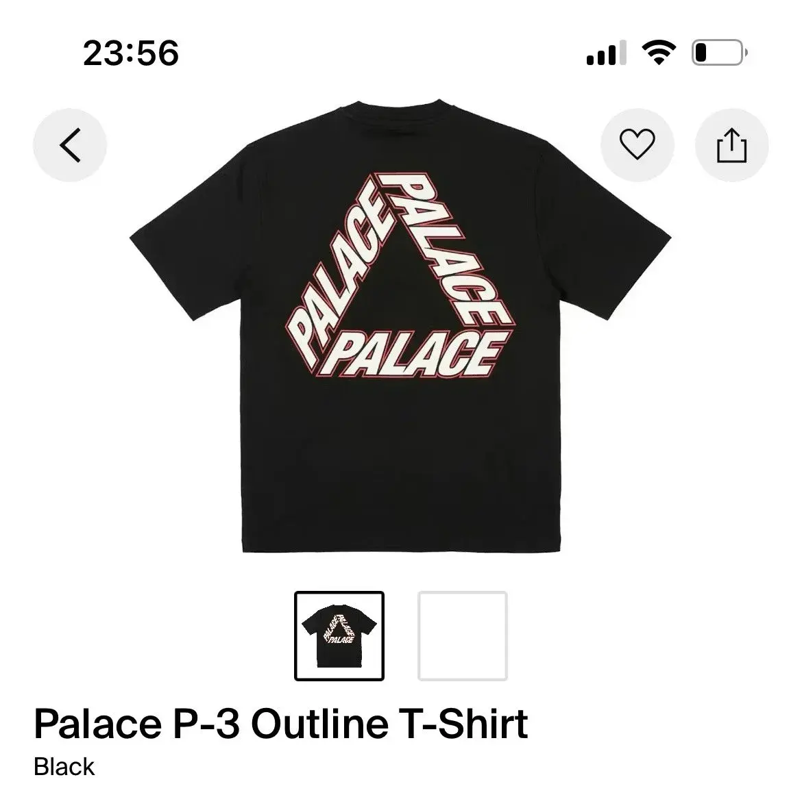 Palace P-3 Outline T-Shirt Black