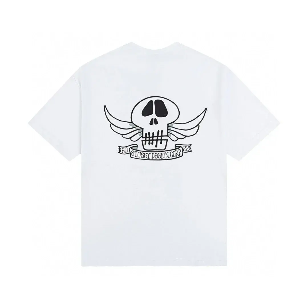 Stussy Winged Skull White Tee