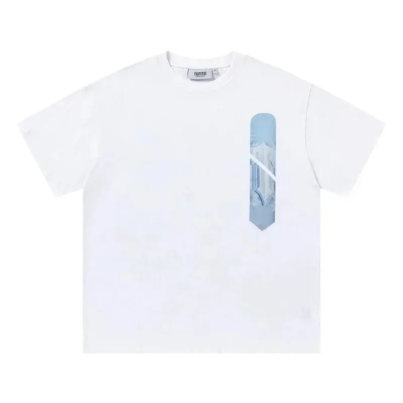 Trapstar Vertical Bar Logo White Tee