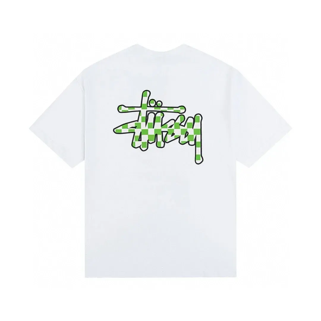 Stüssy Checkerboard Logo White T-Shirt