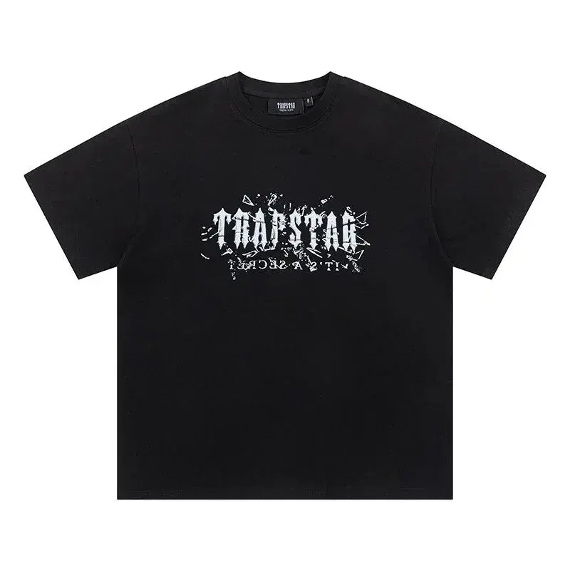 Trapstar Shattered Glass Logo Black Tee
