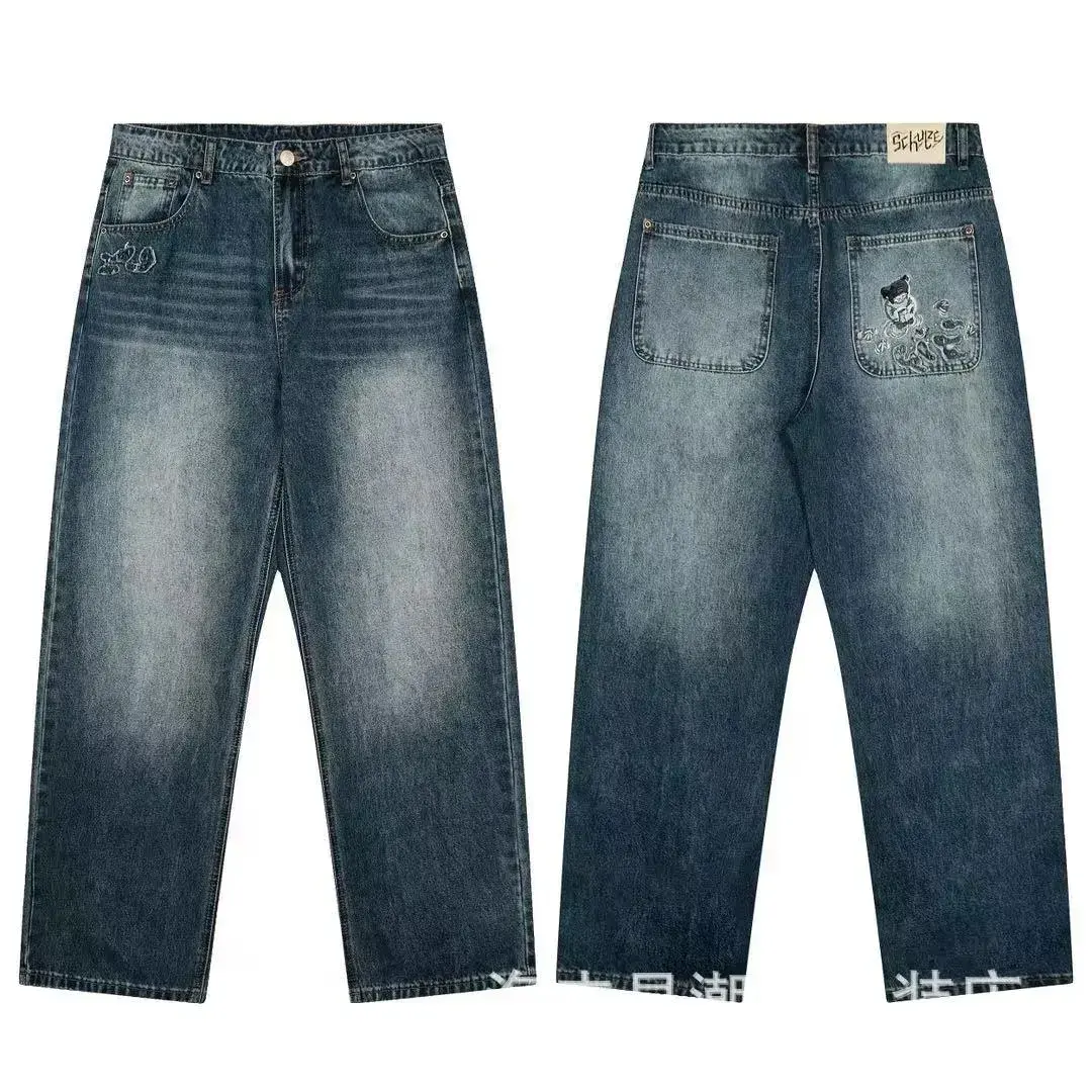 Schulze Graphic Blue Wash Jeans