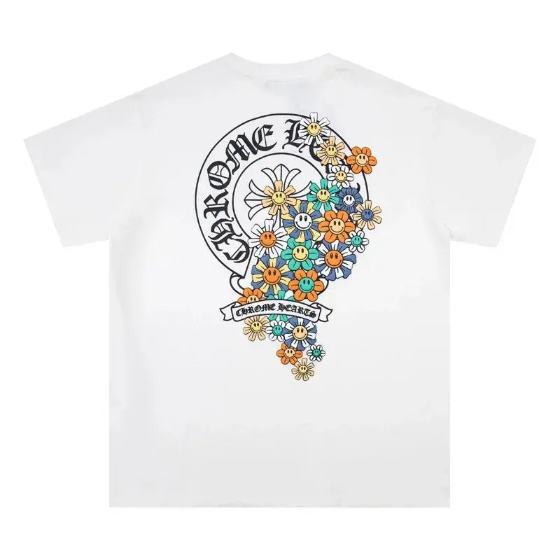 Chrome Hearts Multi Flower Horseshoe White T-Shirt