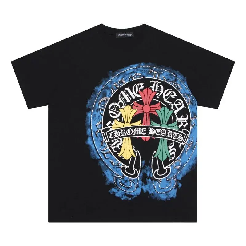 Chrome Hearts Multi-Color Cross Horseshoe T-Shirt Black
