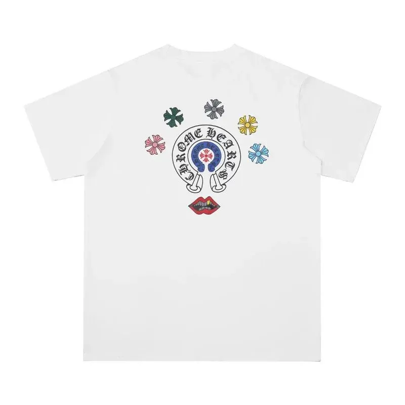 Chrome Hearts Rolling Stones Lips Cross T-Shirt White