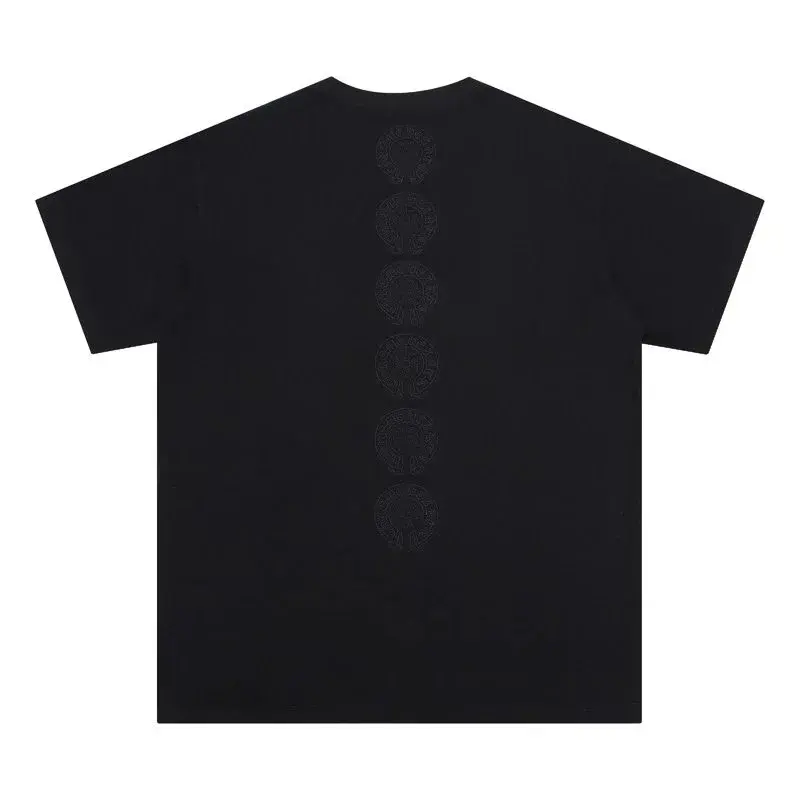 Chrome Hearts Horseshoe Vertical Print T-Shirt Black
