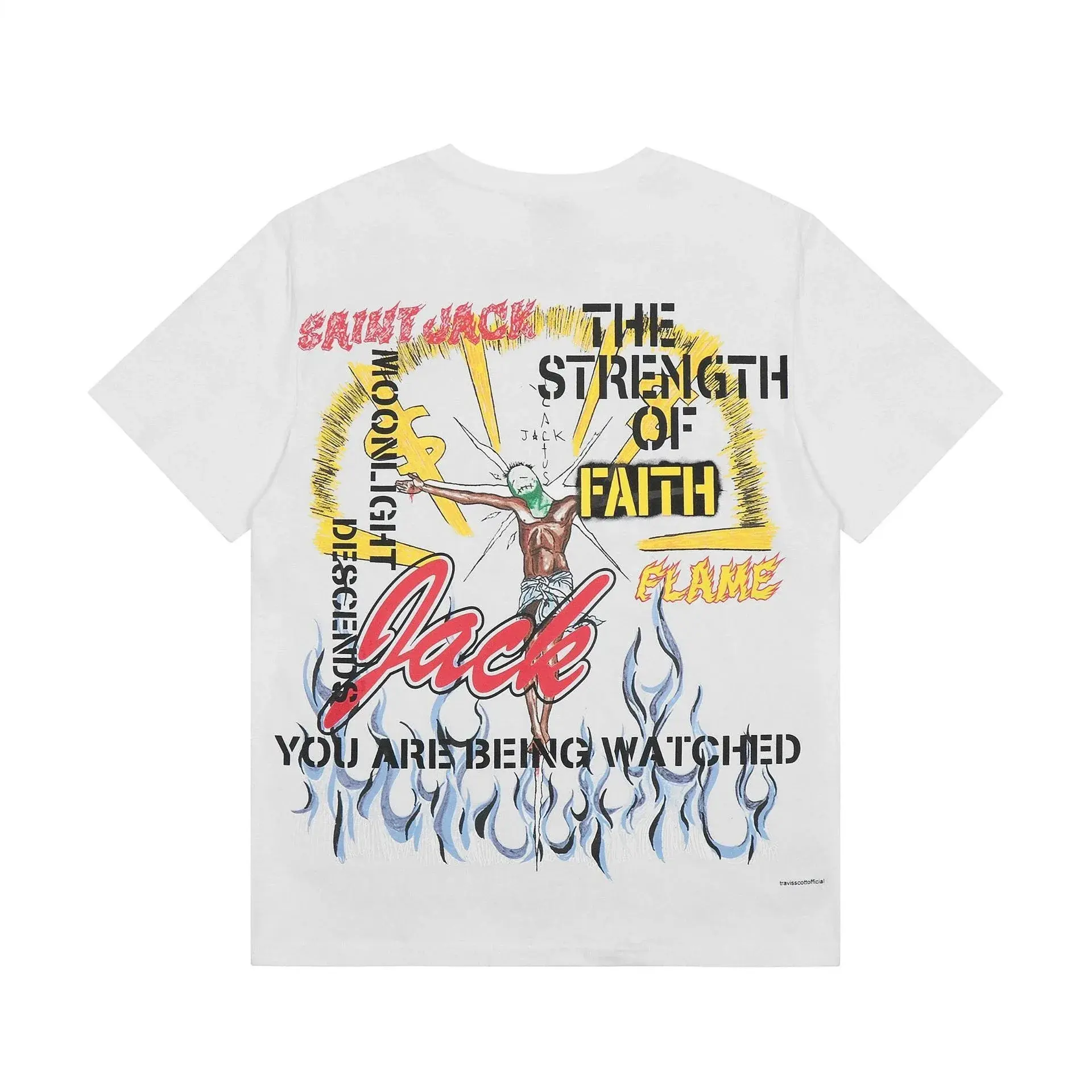 Travis Scott Cactus Jack Saint Jack White T-Shirt