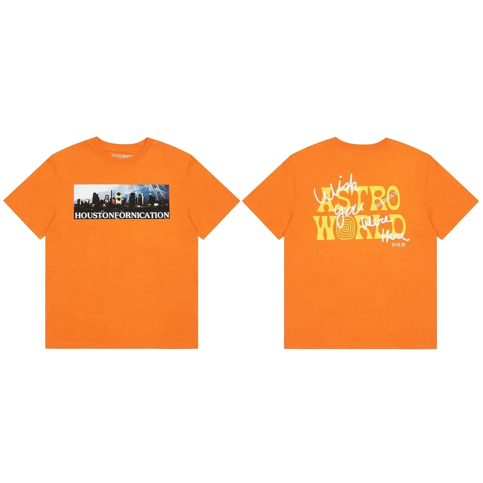 Travis Scott Houstonfornication Astroworld Orange T-Shirt