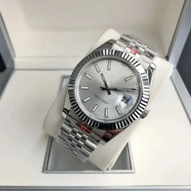 Rolex Datejust Silver Dial Fluted Bezel