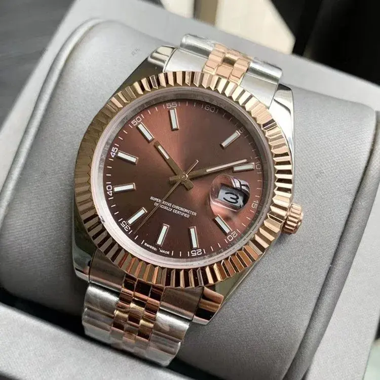 Rolex Datejust Chocolate Dial Two-Tone Rose Gold