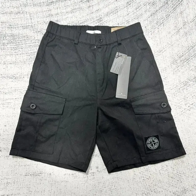 Stone Island Patch Cargo Shorts Black