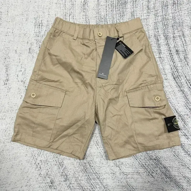 Stone Island Badge Cargo Shorts Beige