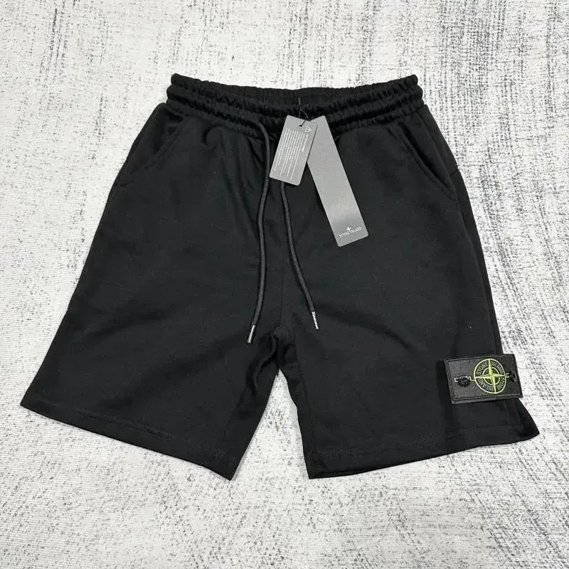 Stone Island Compass Badge Sweatshorts Black