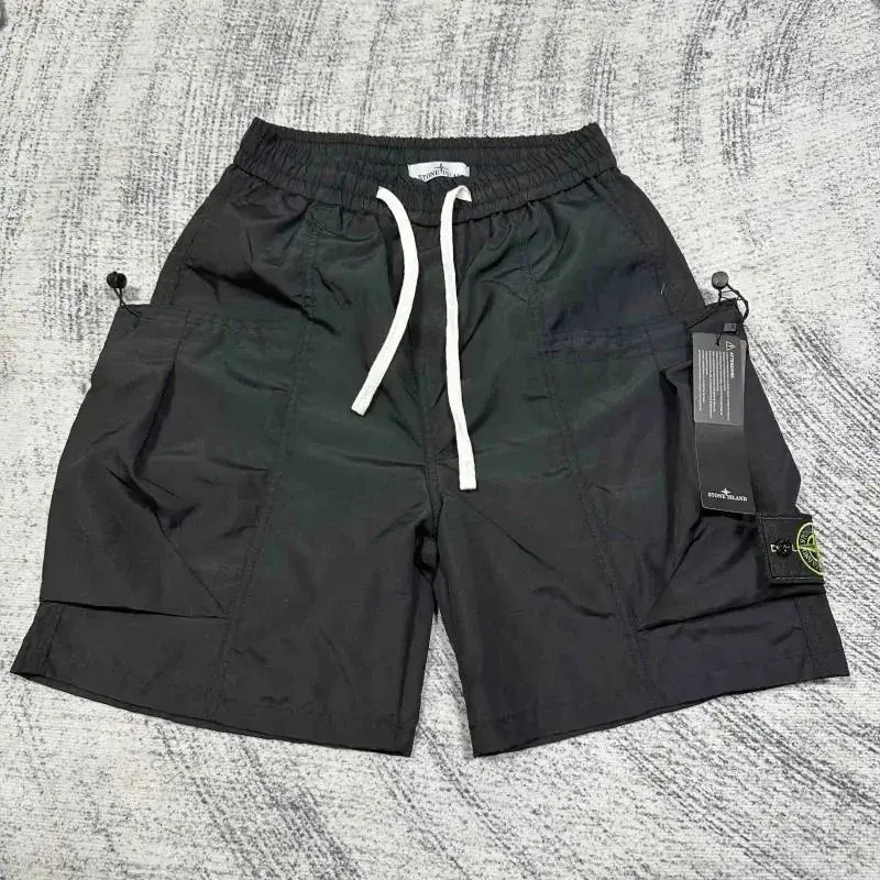 Stone Island Bungee Cargo Shorts Dark Green