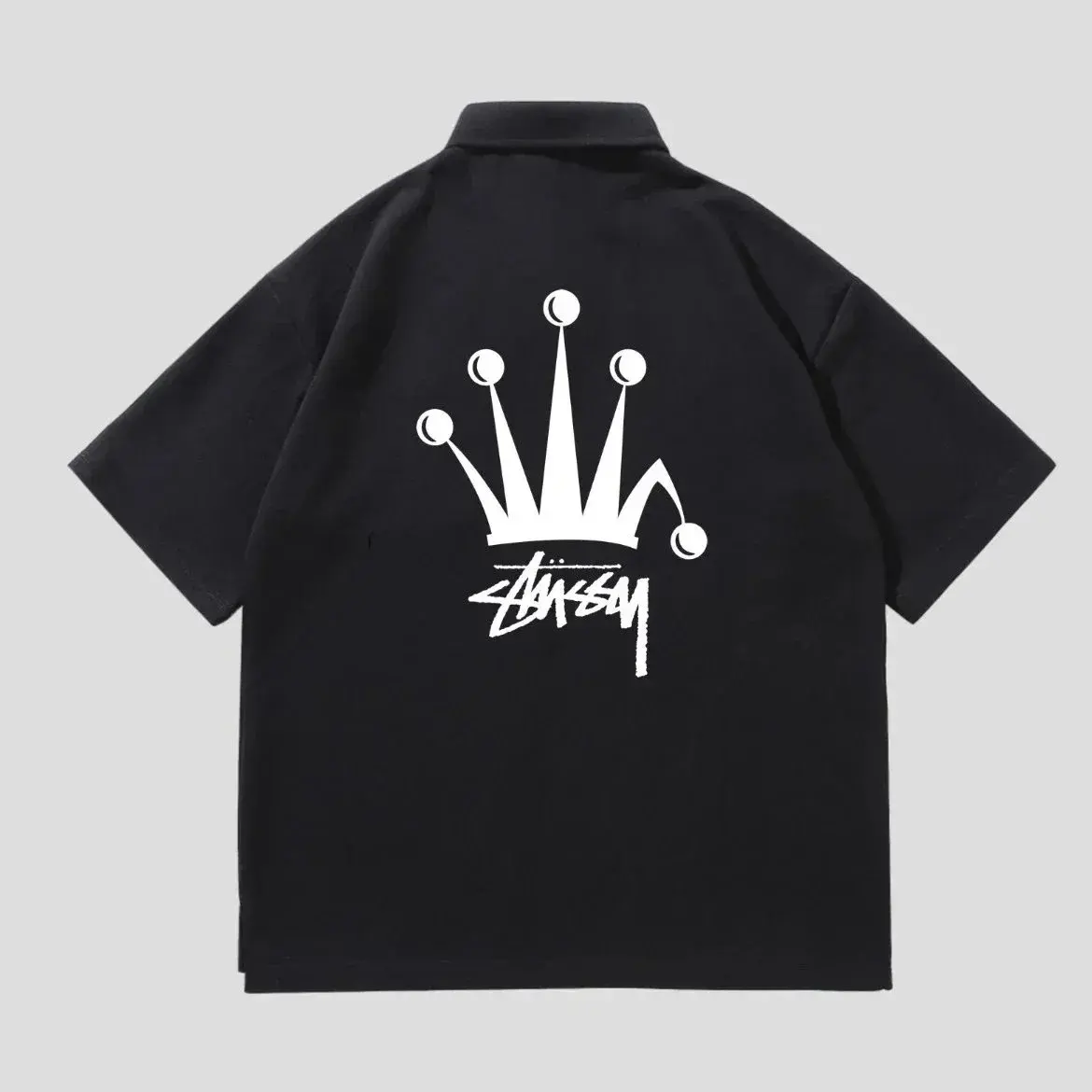 Stüssy Crown Pique Polo Black