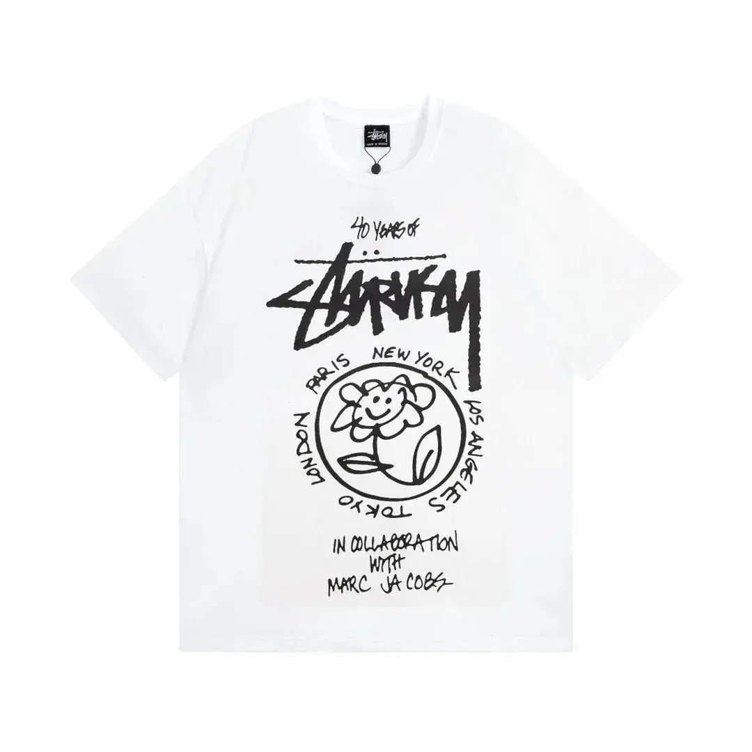 Stüssy x Marc Jacobs 40th Anniversary World Tour T-Shirt White