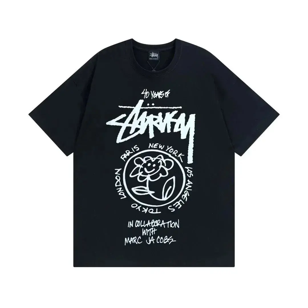 Stüssy x Marc Jacobs 40th Anniversary World Tour T-Shirt Black