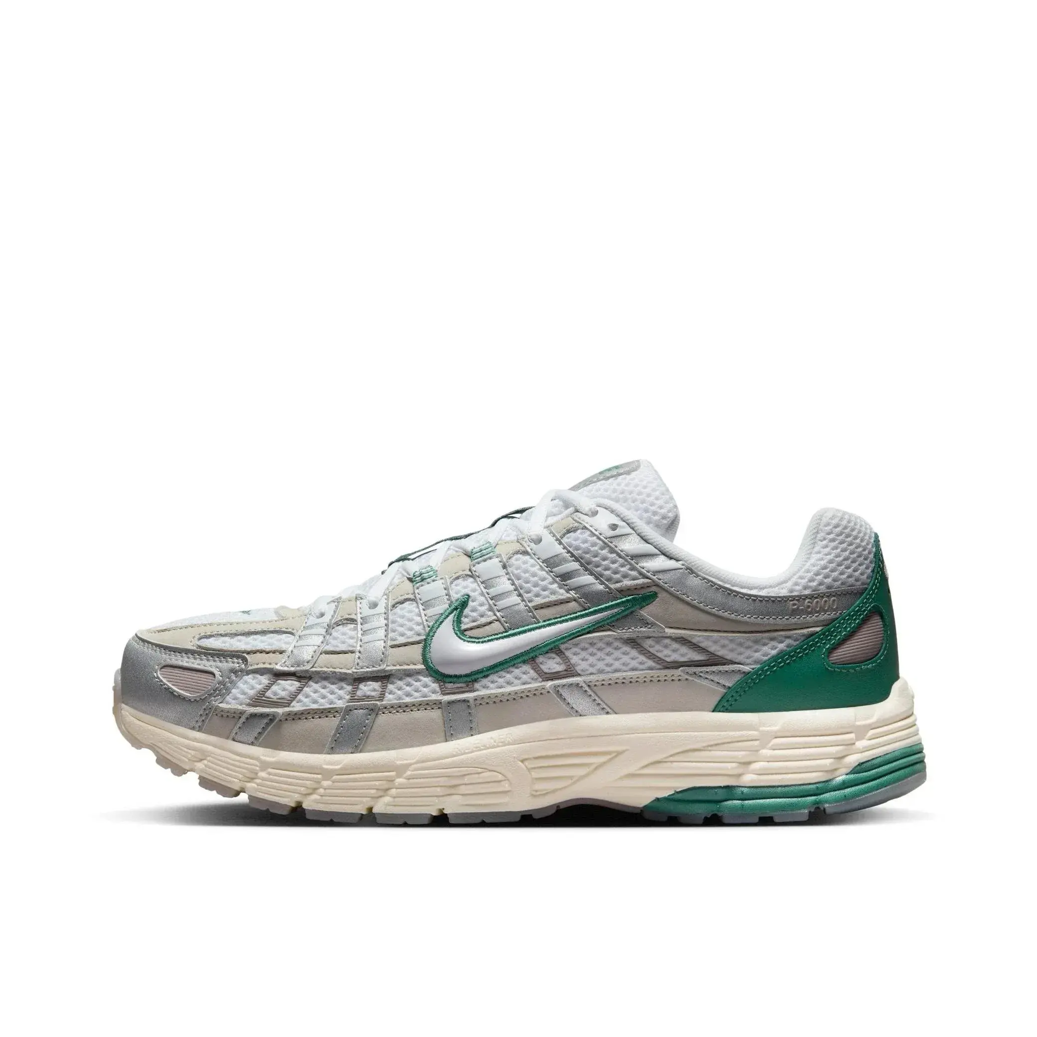 Nike P-6000 White Fir Metallic Silver