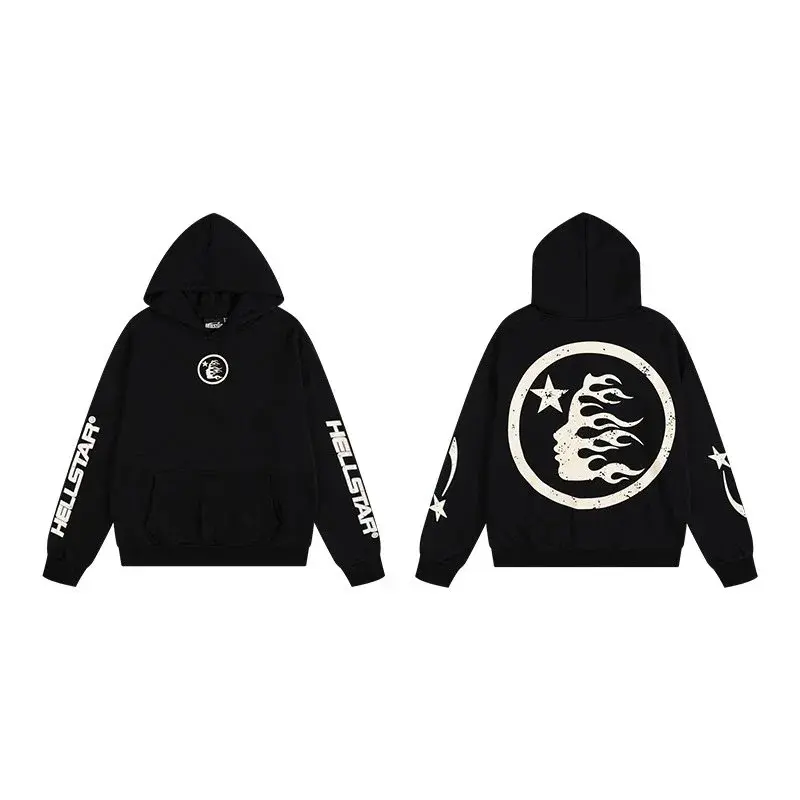 Hellstar Flame Face Hoodie Black