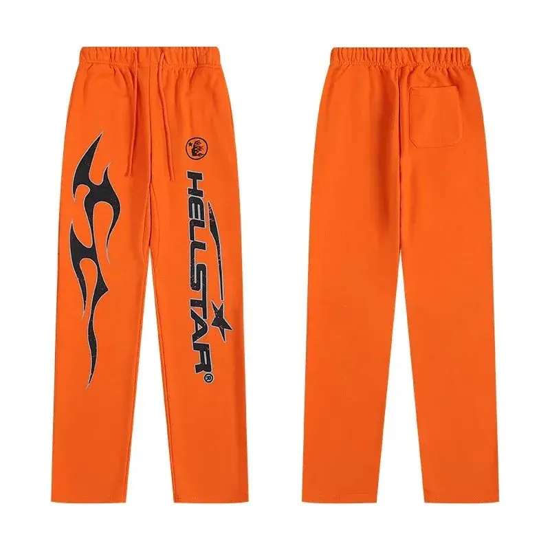 Hellstar Flame Face Sweatpants Orange