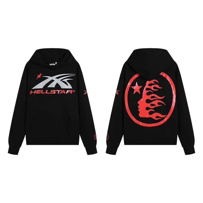 Hellstar Sports Logo Hoodie Black Red