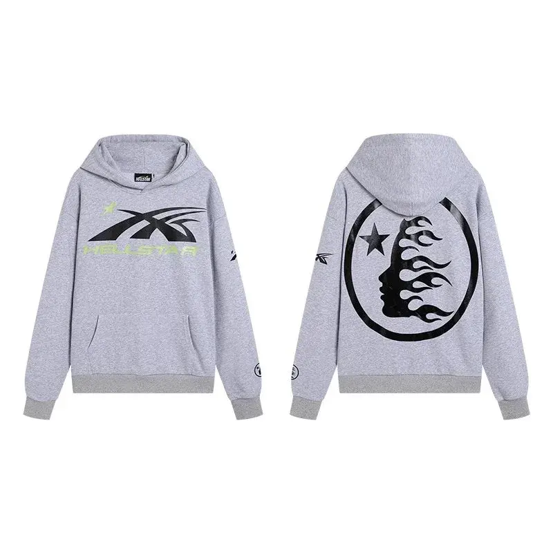 Hellstar Sports Logo Hoodie Heather Grey