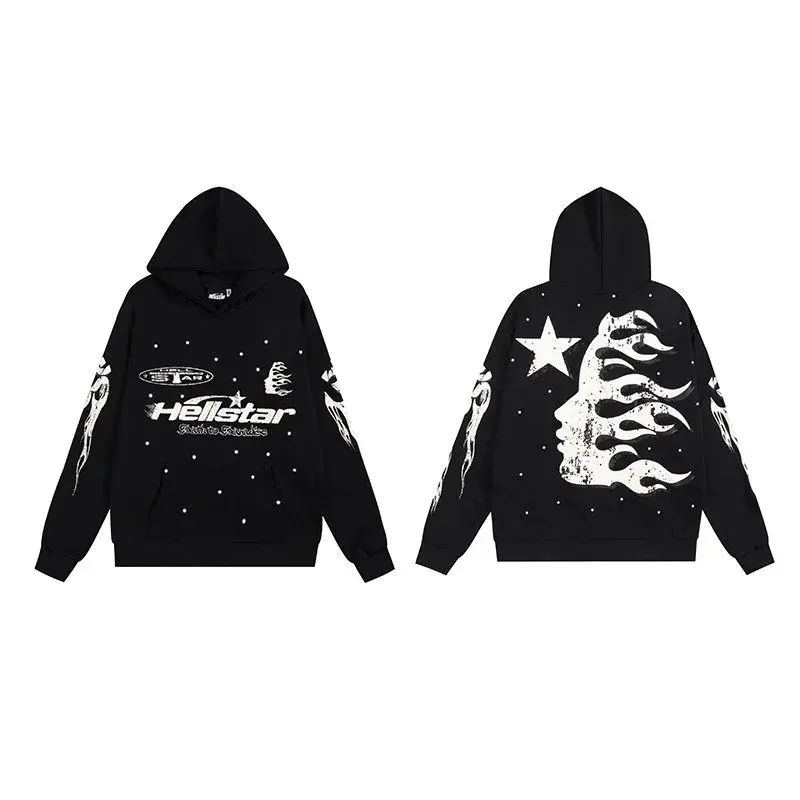 Hellstar Path to Paradise Star Dotted Hoodie Black