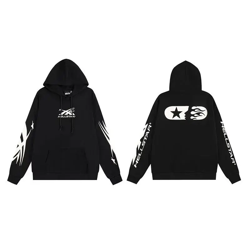 Hellstar Capsule Pill Logo Hoodie Black White