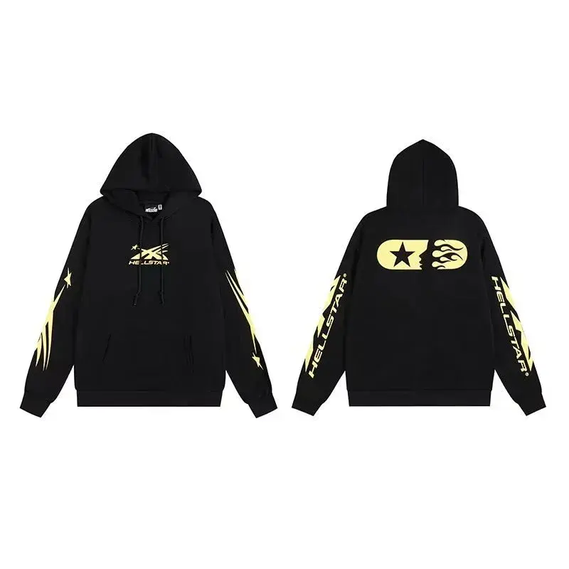 Hellstar Capsule Pill Logo Hoodie Black Yellow