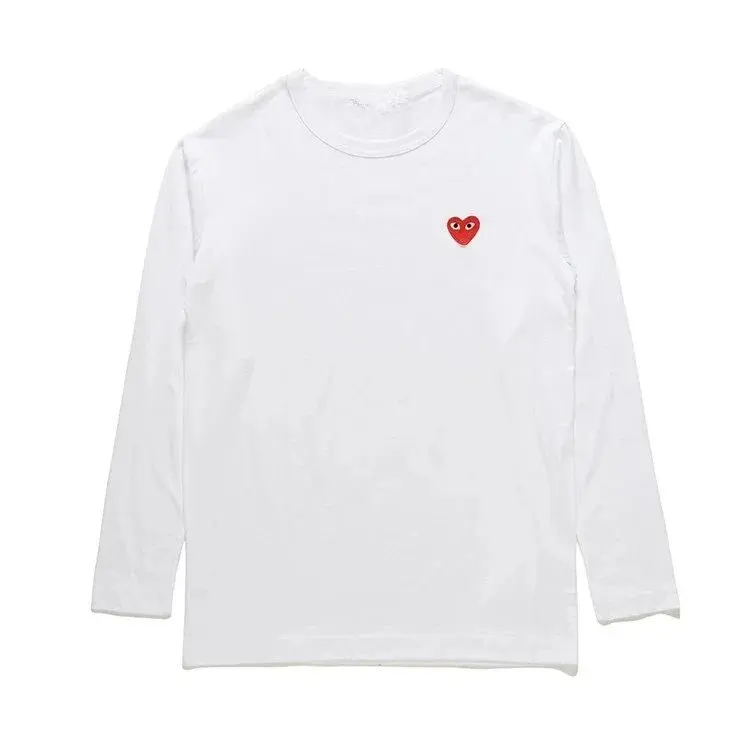 Comme des Garçons PLAY Red Heart Long-Sleeve T-Shirt White