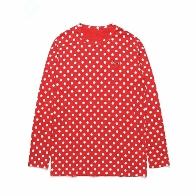 Comme des Garçons PLAY Polka Dot Long-Sleeve T-Shirt Red / White