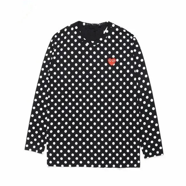 Comme des Garçons PLAY Polka Dot Long-Sleeve T-Shirt Black White