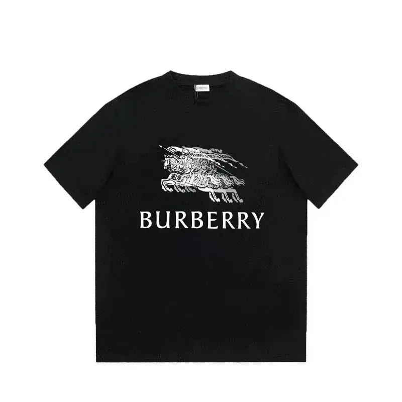 Burberry Equestrian Knight Logo T-Shirt Black White