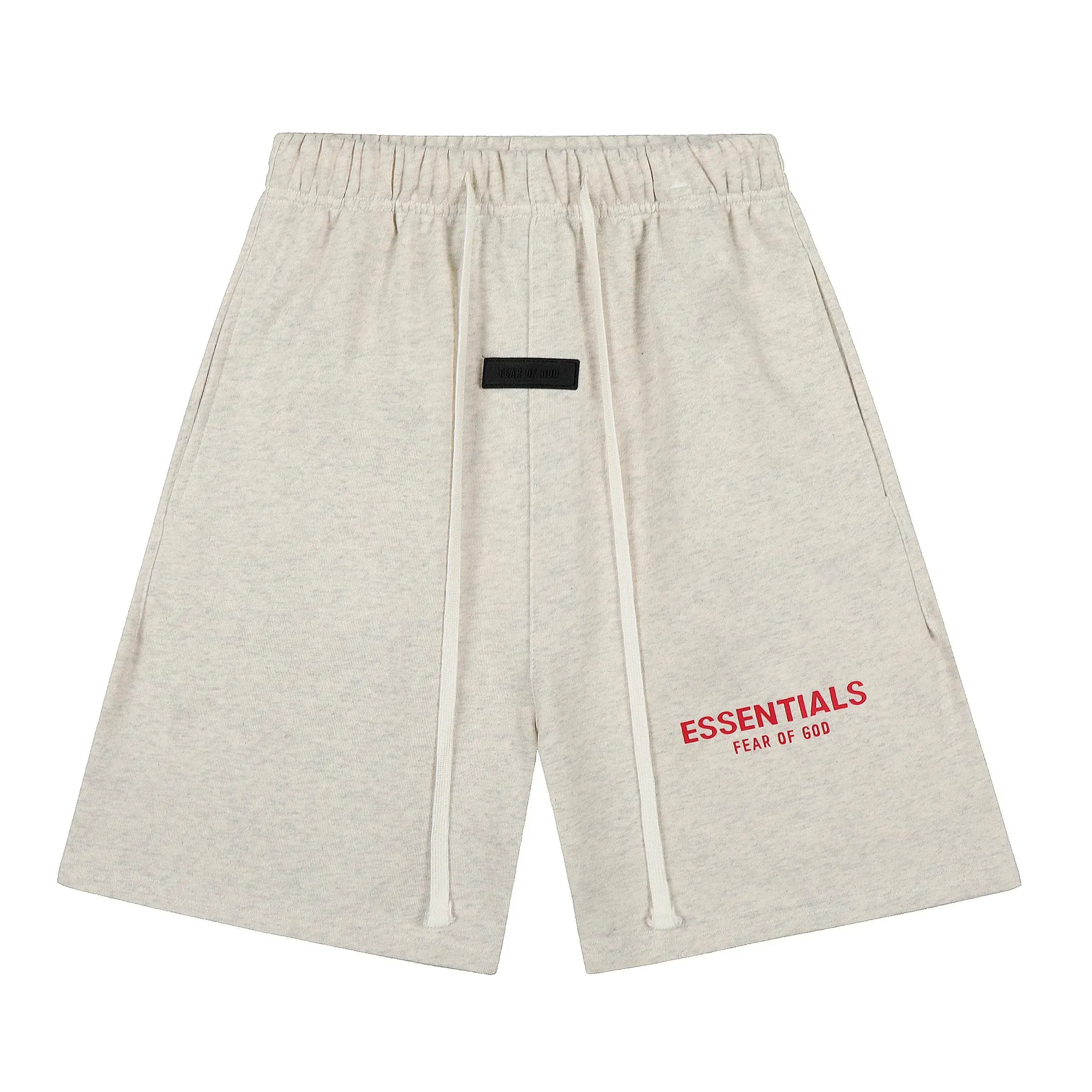 Fear of God Essentials Sweatshorts Light Oatmeal Red