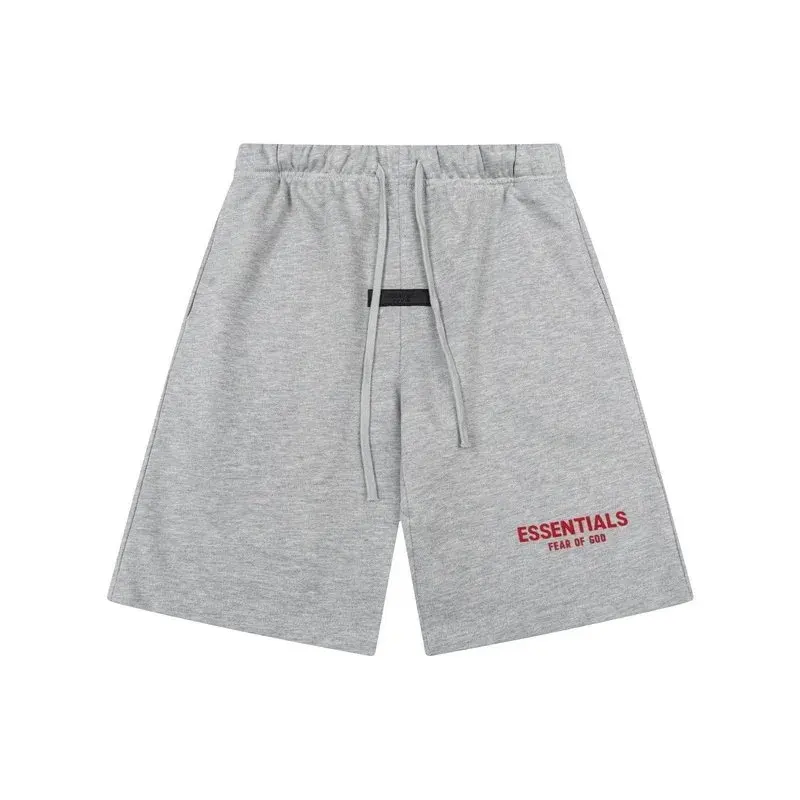 Fear of God Essentials Sweatshorts Heather Grey Red