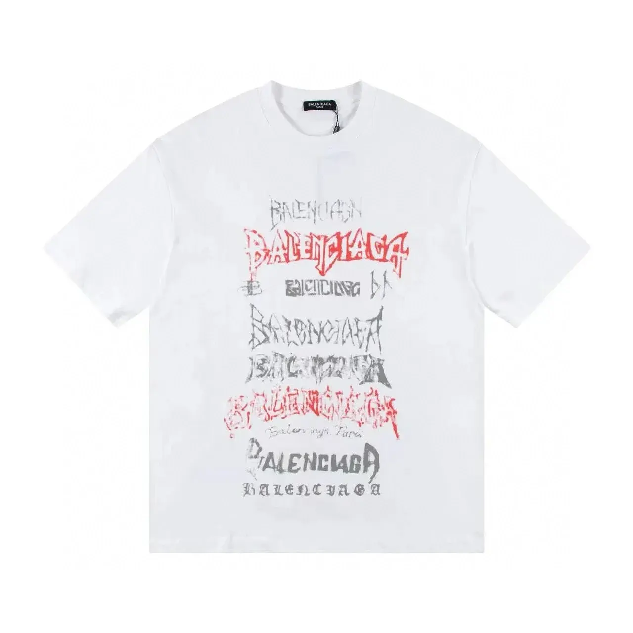Balenciaga Multi Metal Logo T-Shirt White