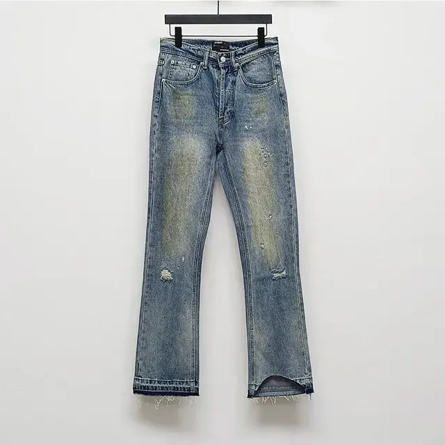 Represent Kick Flare Denim (distressed destroyed and slightly flared jeans)