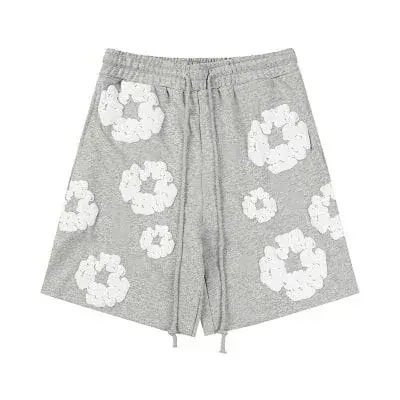 Denim Tears Cotton Wreath Print Sweat Shorts