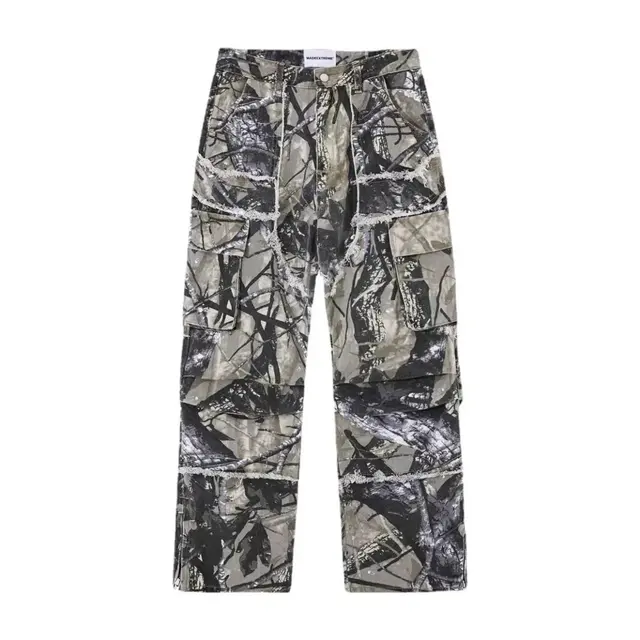Branch Camo Raw-Hem Cargo Pants