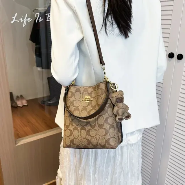 Coach classic monogram bucket bag