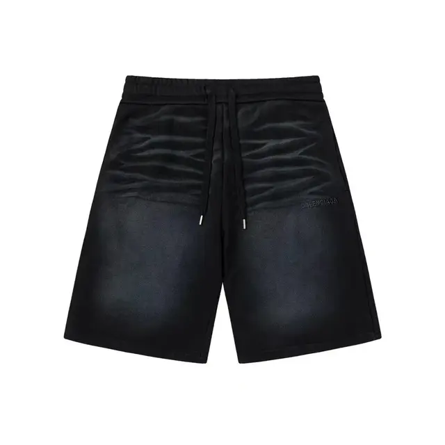 Balenciaga Distressed Gradient Casual Shorts