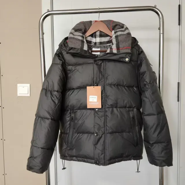 Burberry Check-Lined Hooded Puffer Jacket