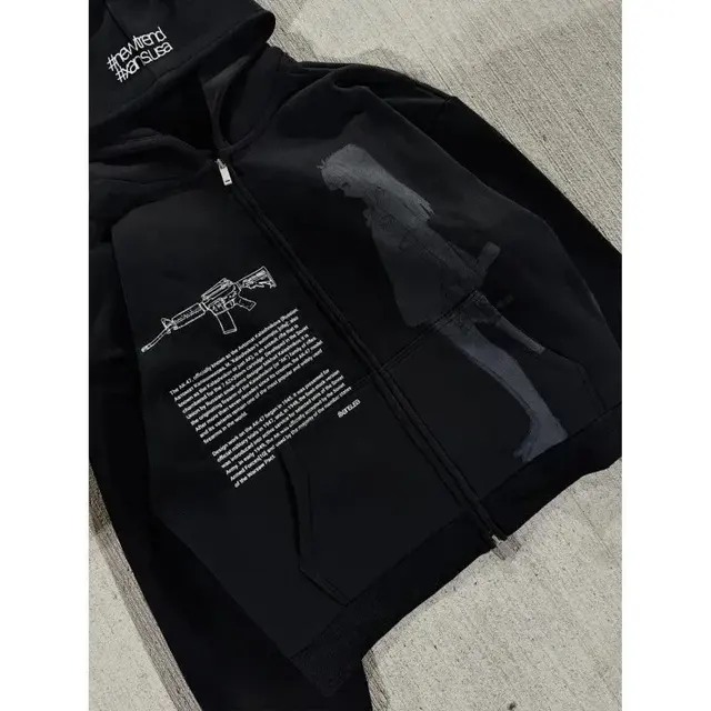 Graphic Zip-Up Hoodie