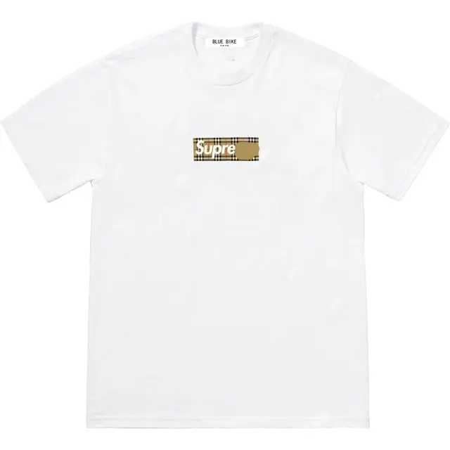 Supreme x Burberry Collab Box Logo-Style T-Shirt