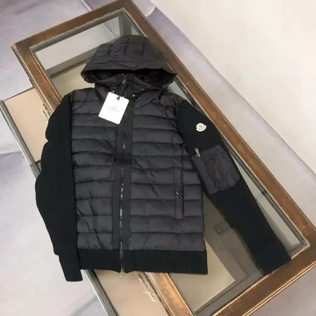 Moncler Knit-Sleeve Puffer Jacket