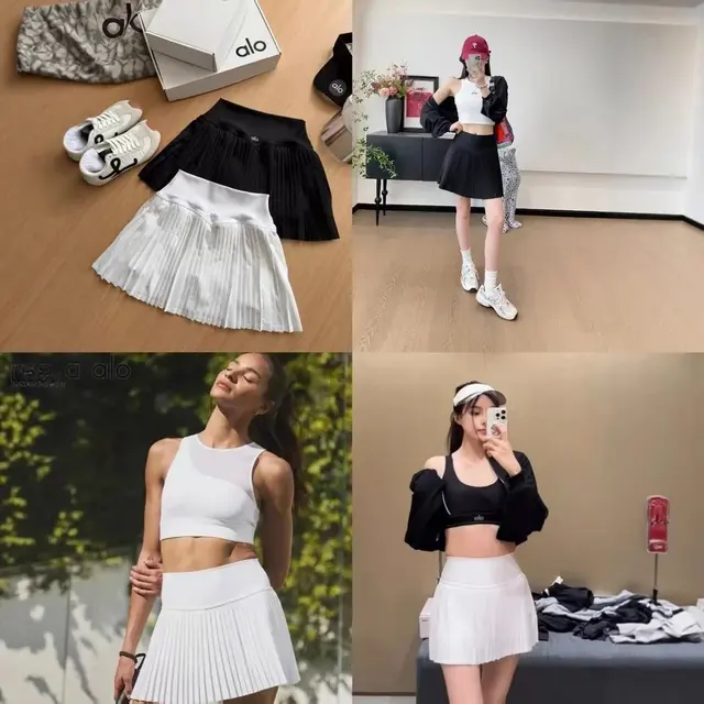 Alo pleated tennis skirt