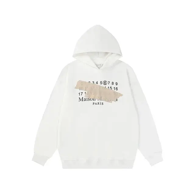Maison Margiela Classic Numbered Tape Print Hoodie